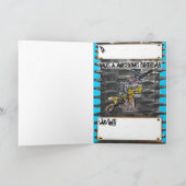 誕生日カードモータークロス カード (内部)