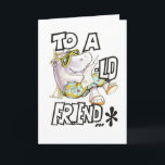 誕生日カードユーモアのあるfor friend, クール hippo カード<br><div class="desc">ピクトグラムユニークのカラフルキャラクターを使用して受信する与えとおもしろいのグリーティングカード。</div>