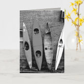 誕生日カードユーモアカヤック写真 カード (黄色い花)