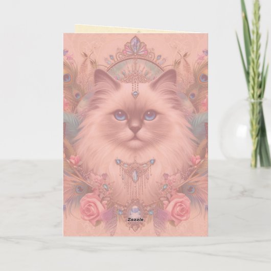 誕生日カードラグドール皆様に絶好の日をお祈り！ カード (裏面)