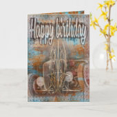 誕生日カードラットロッド カード (黄色い花)