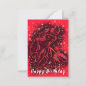 誕生日カードレッドブルランニングズアットスターリーナイト ノートカード (正面)