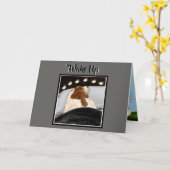 誕生日カード上のBasset "Counting Sheep"おもしろい カード (黄色い花)