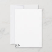 誕生日カード付きエレファントフラットグリーティングカード サンキューカード (裏面)