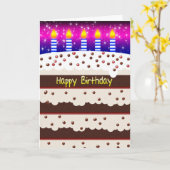 誕生日カード付きチョコレートお誕生日ケーキ カード (黄色い花)