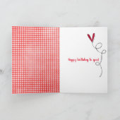 誕生日カード付きハートラグドール カード (内部)