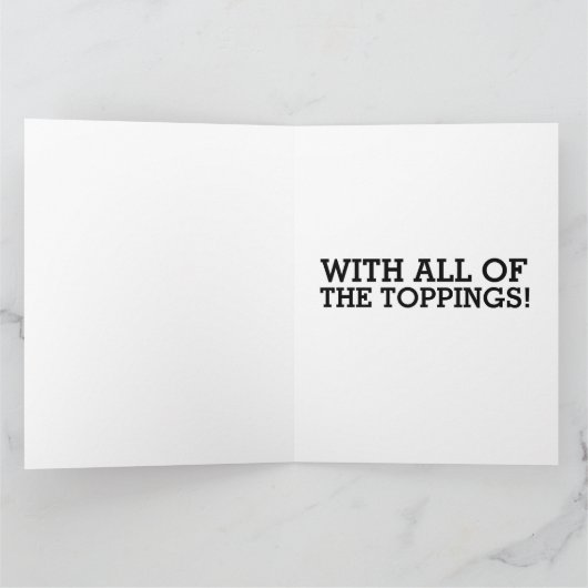 誕生日カード付きピザのローソク カード (内部)