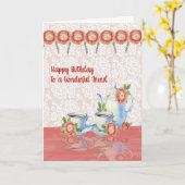 誕生日カード付き友だちデザイン カード (黄色い花)