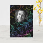 誕生日カード付抽象デザイン カード (黄色い花)