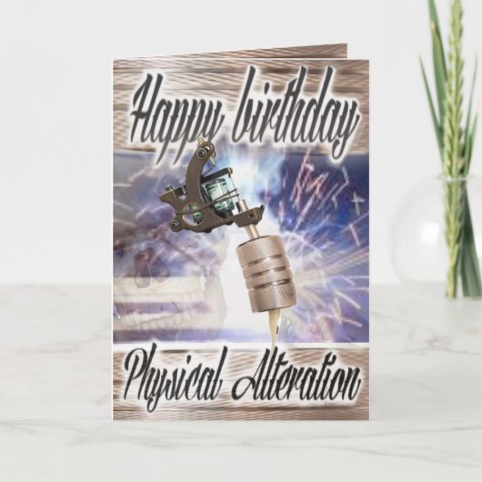 誕生日カード入れ墨機 カード (正面)