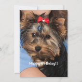 誕生日カード写真カスタムカード 案内状 (裏面)