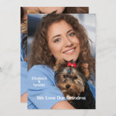 誕生日カード写真カスタムカード 案内状 (正面/裏面)