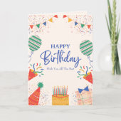 誕生日カード印刷可能 – オンラインの誕生日メッセージ カード (正面)