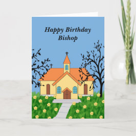 誕生日カード図解入りの、写真付きのBishop Church サンキューカード
