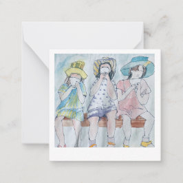 誕生日カード女子アイスクリーム ノートカード