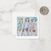 誕生日カード女子アイスクリーム ノートカード (正面/裏面インサイチュ)