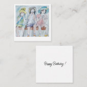 誕生日カード女子アイスクリーム ノートカード (正面/裏面)