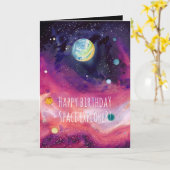 誕生日カード子供へラブザ宇宙 カード (黄色い花)