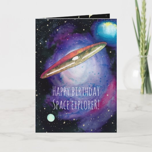 誕生日カード子供へラブザ宇宙 カード (正面)