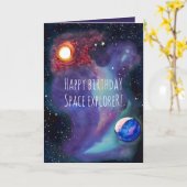 誕生日カード子供へラブザ宇宙 カード (黄色い花)