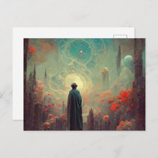 誕生日カード幻想的な神秘的美しい ポストカード (正面/裏面)