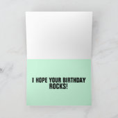 誕生日カード彼女の誕生日岩を願う! カード (内部)
