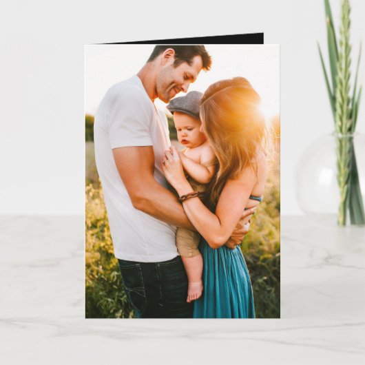 誕生日カード折り畳み写真&文字 サンキューカード (正面)