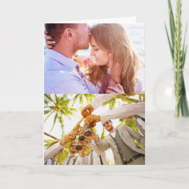 誕生日カード折り畳み2エッジ写真 サンキューカード