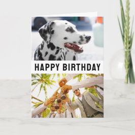 誕生日カード折り畳み2枚の写真と文字 サンキューカード