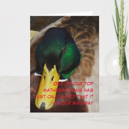 誕生日カード数学者 カード (正面)