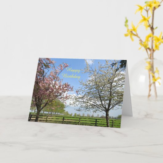 誕生日カード春 カード (黄色い花)