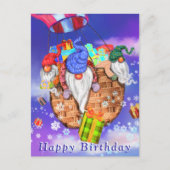 誕生日カード格言飛んでいるとバルーン ポストカード (正面)