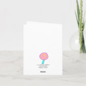 誕生日カード棒つきキャンデー猫 カード (裏面)