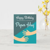 誕生日カード検疫コロナウイルス、紙ハグ カード (黄色い花)