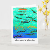 誕生日カード泳ぐ人 – ゴールデン泳ぐ人 カード (黄色い花)