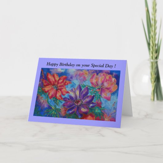 誕生日カード特別な日にハッピーバースデー! カード (正面)