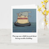 誕生日カード猫 カード (黄色い花)