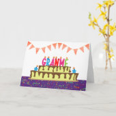 誕生日カード用グランメ カード (黄色い花)