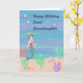 誕生日カード素晴らしと人魚 カード (黄色い花)