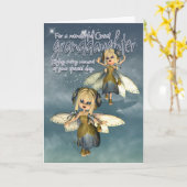 誕生日カード素晴らし – 孫娘 – ムーニー・クティ カード (黄色い花)