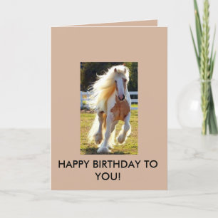 誕生日カード美しい馬! カード