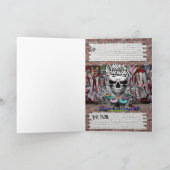 誕生日カード落書きスカル カード (内部)