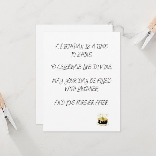 誕生日カード詩 カード (正面/裏面インサイチュ)