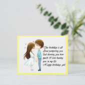 誕生日カード誕生日の希望カード ポストカード (スタンド正面)