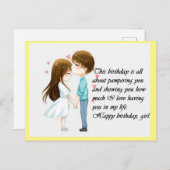 誕生日カード誕生日の希望カード ポストカード (正面/裏面)