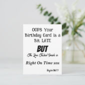 誕生日カード遅延誕生日カードおもしろカード シーズンカード (スタンド正面)