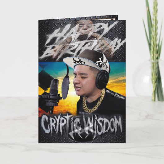 誕生日カード隠し知恵 カード (正面)