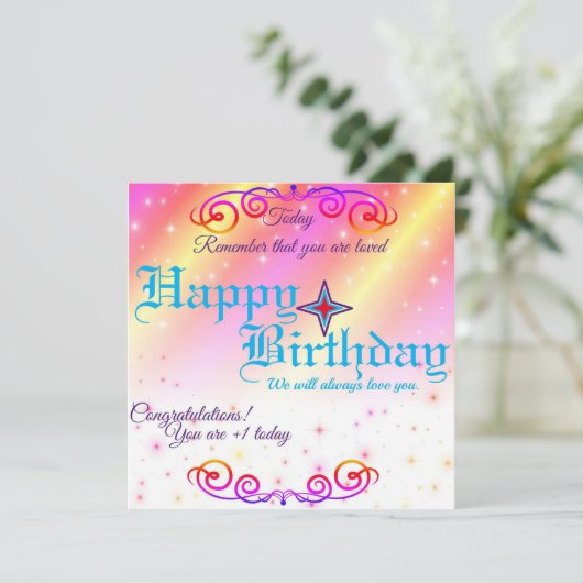 誕生日カード (スタンド正面)