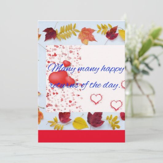 誕生日カード。 (スタンド正面)