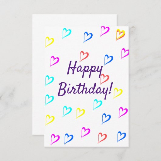 誕生日カード (正面/裏面)